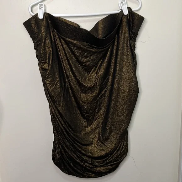 Torrid Gold Shine Shirred Bandage Mini Skirt Size 4 - Picture 9 of 12